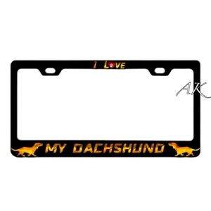 Dachshund License Plate Frame 🐾 Doxie Wiener